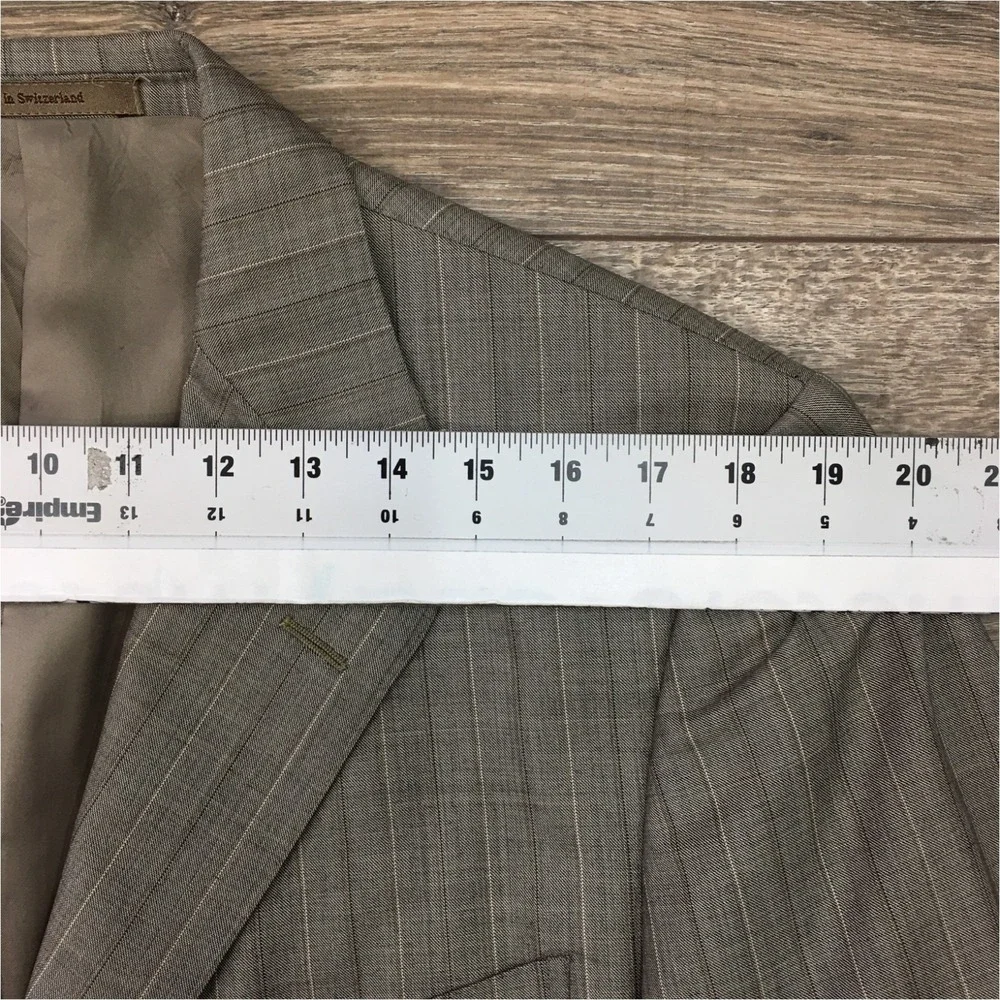 ZEGNA 15 MILMIL 15 Mens Wool Suit Jacket Blazer Sport Coat Casual Size 42L Brown